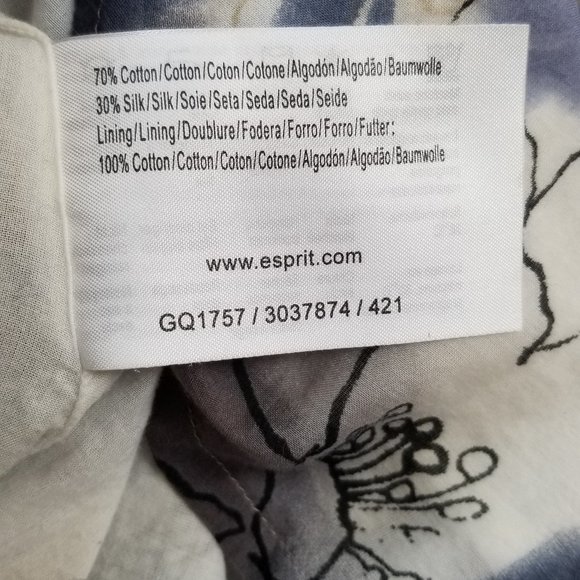 Esprit sleeveless floral mini dress, sz 0 - Picture 5 of 5